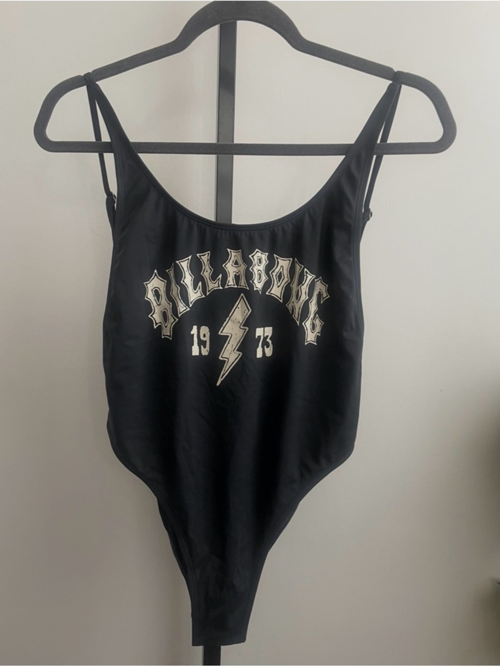 🖤🔥Vintage Billabong Black One-Piece Swimsuit with White Graphic